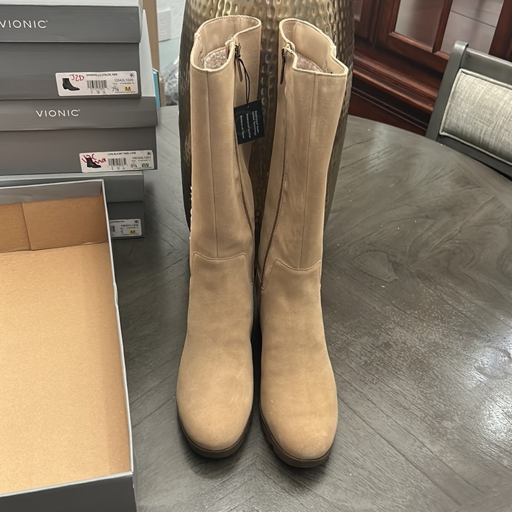 Vionic Brenna Waterproof Knee High Boot in Wheat - Picture 5 of 13